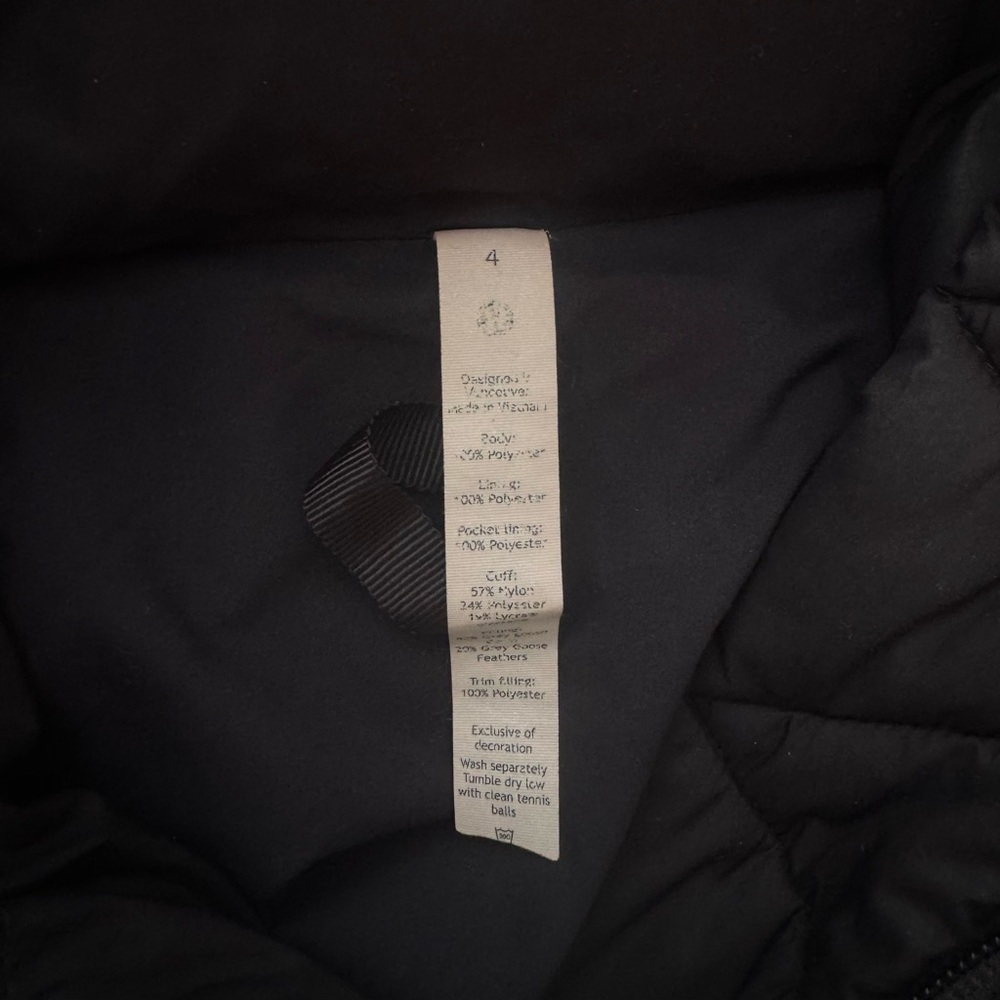 Lululemon Black Goose Down Puffer Jacket - Picture 4 of 6